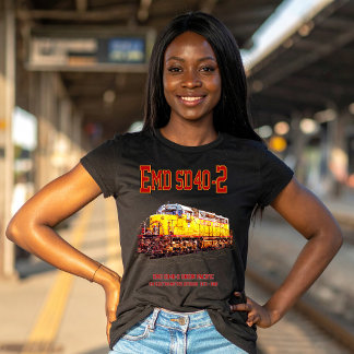 Vintage EMD SD40-2 Diesel Locomotive T-Shirt