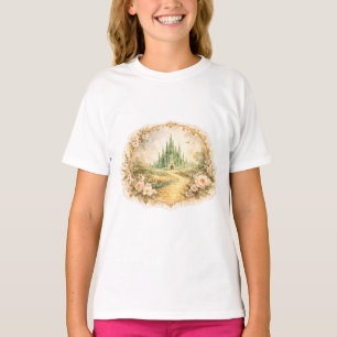 Vintage Emerald Castle Kids T-Shirt