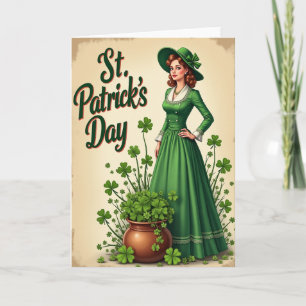 Vintage Emerald St Patricks Day Card