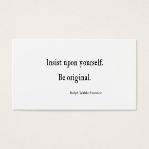 Vintage Emerson Inspirational Be Original Quote