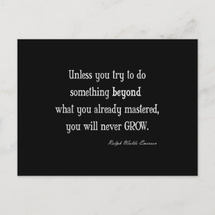Vintage Emerson Inspirational Growth Mastery Quote Postcard