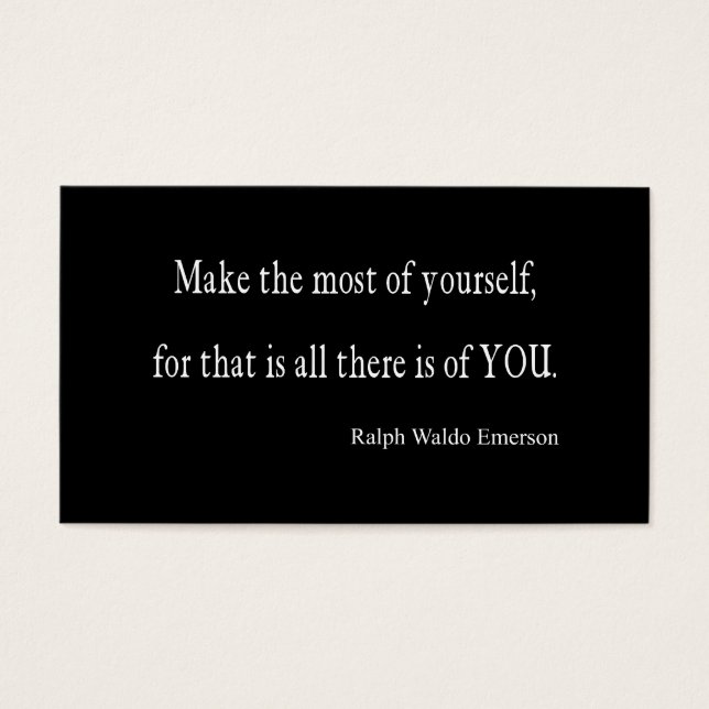 Vintage Emerson Inspirational Quote - Customisable (Front)