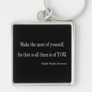 Vintage Emerson Inspirational Quote - Customisable Key Ring