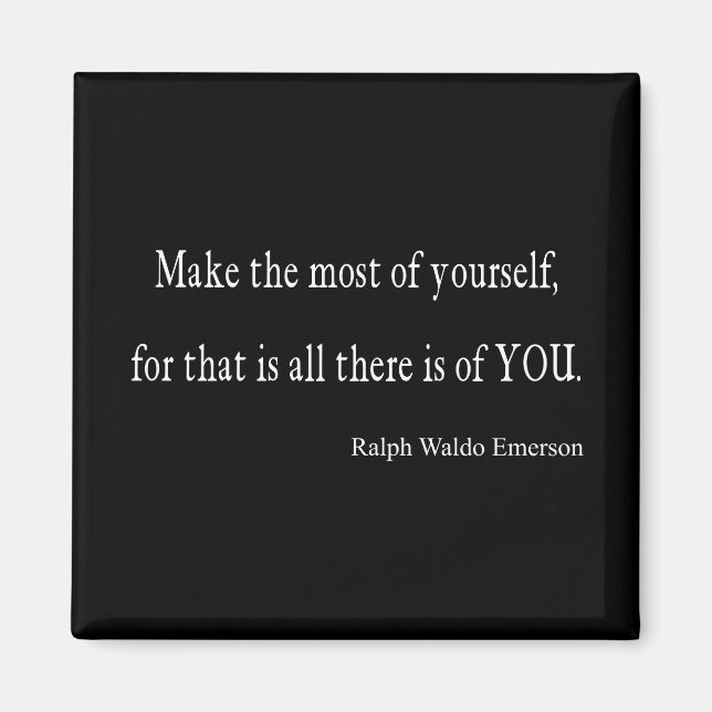 Vintage Emerson Inspirational Quote - Customisable Magnet (Front)