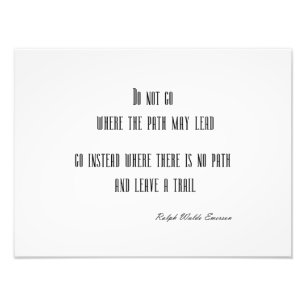 Vintage Emerson Inspirational Quote Customisable Photo Print