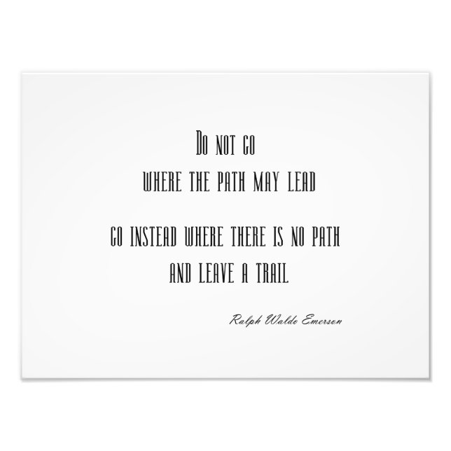 Vintage Emerson Inspirational Quote Customisable Photo Print (Front)