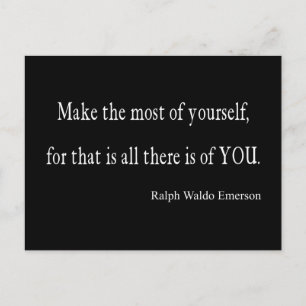 Vintage Emerson Inspirational Quote - Customisable Postcard