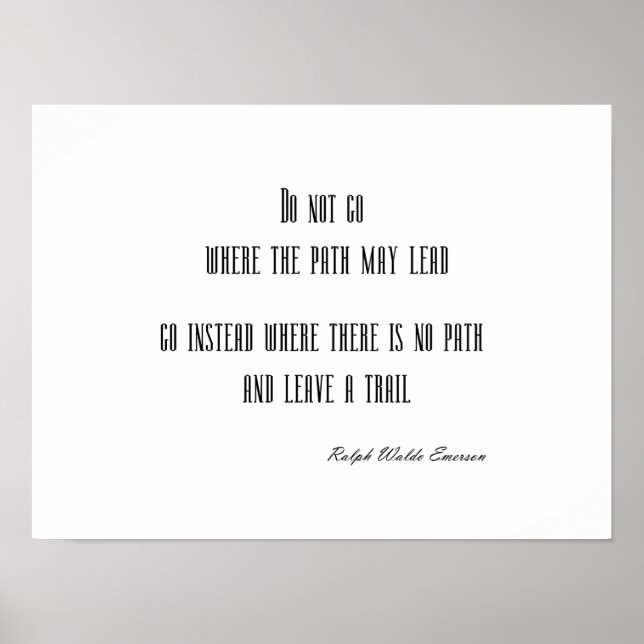 Vintage Emerson Inspirational Quote Customisable Poster (Front)