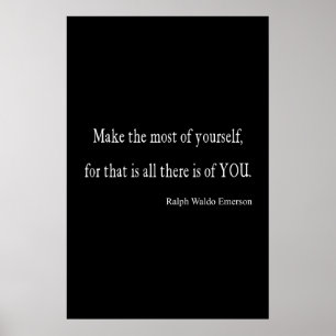 Vintage Emerson Inspirational Quote - Customisable Poster