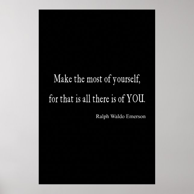 Vintage Emerson Inspirational Quote - Customisable Poster (Front)