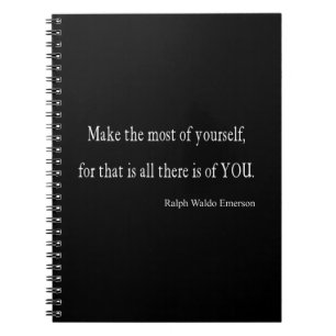 Vintage Emerson Inspirational Quote - Customisable Spiral Notebook