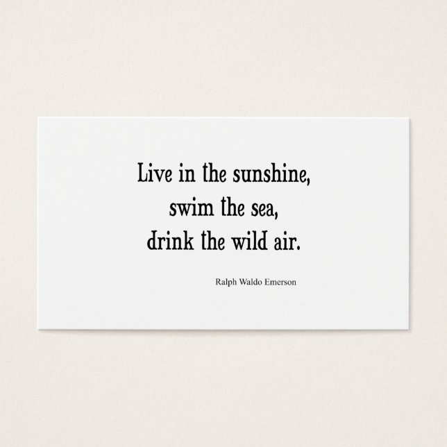 Vintage Emerson Live in Sunshine Quote (Front)