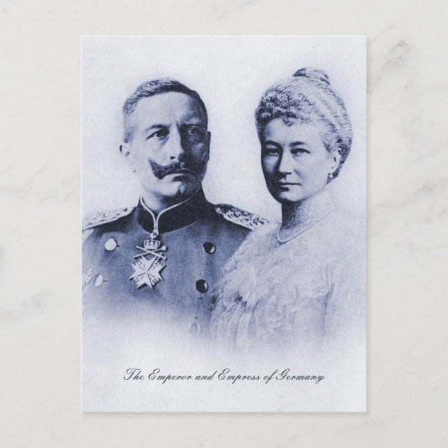 Vintage Emperor and Empress of Germany Postcard (Front)