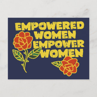 Vintage Empowered Women Empower Women Feminist Art Holiday Postcard