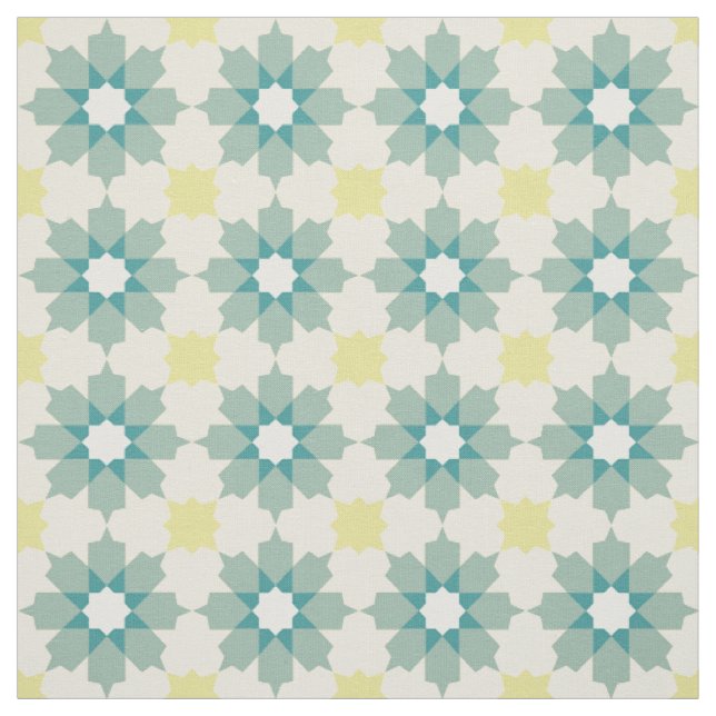 vintage encaustic duck egg cream fabric (Swatch)