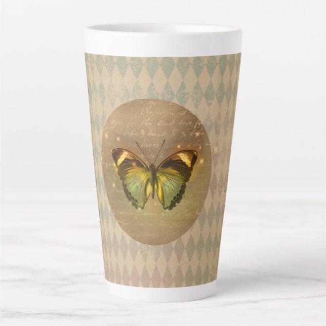 Vintage Enchanted Butterfly   Latte Mug (Front)