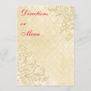 Vintage Enclosure or Menu Card