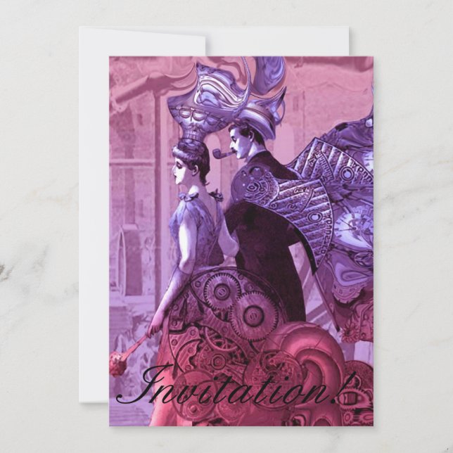 VINTAGE ENGAGEMENT PARTY INVITATION - TWO IMAGES (Front)