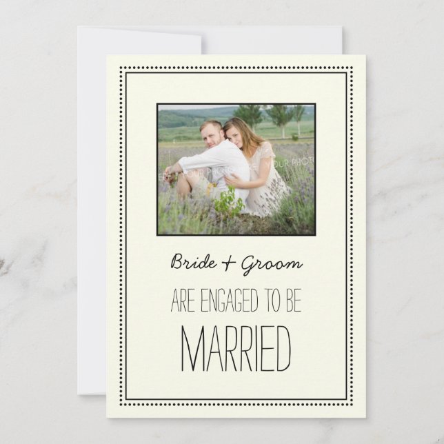 Vintage Engagement Party Photo Invitations (Back)