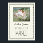 Vintage Engagement Party Photo Invitations<br><div class="desc">Engagement party custom photo template invitations in elegant and old fashion black and off white pattern. Fully customisable with your engagement party details. Also available in a wide range of matching wedding products.</div>