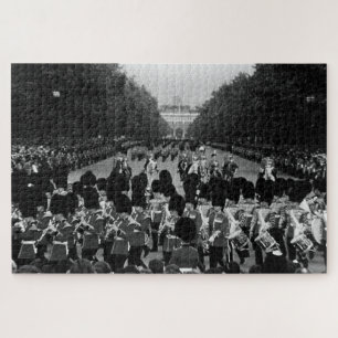Vintage England Guards returning along the Mall Jigsaw Puzzle