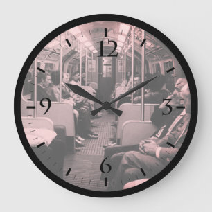 Vintage England London railway inside coach Large Clock