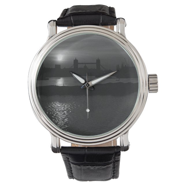 Vintage England London sunset Tower Bridge Watch (Front)