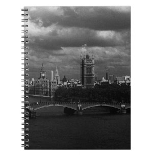 Vintage England London The River Thames 1970 Spiral Notebook