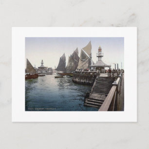 Vintage England   Lowestoft Pier Head 1890's Postcard