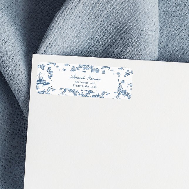 Vintage English Floral Toile de Jouy-Blue (Creator Uploaded)