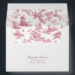 Vintage English Floral Toile de Jouy-Pink Envelope<br><div class="desc">Beautiful seamless toile de jouy pattern adapted from an English copperplate engraved design by John Munns ca 1770s featuring classical ruins,  seaport,  shepherd and floral garlands. Pink on white background.</div>