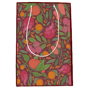 Vintage English garden pattern Medium Gift Bag