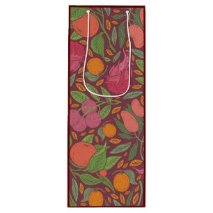 Vintage English garden pattern   Wine Gift Bag