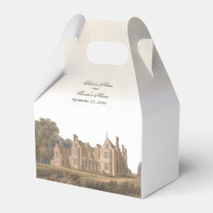 Vintage English Manor Chateau Villa Wedding Favour Box
