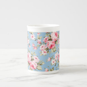 Vintage English pink roses Bone China Mug