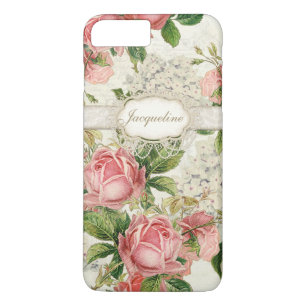 Vintage English Rose Lace n Hydrangea Floral Art Case-Mate iPhone Case