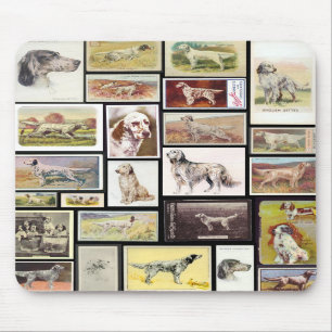 Vintage English Setter Cigarette Cards Mousepad