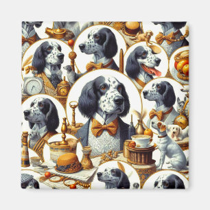 Vintage English Setter Illustration Magnet