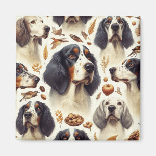 Vintage English Setter Seamless Magnet