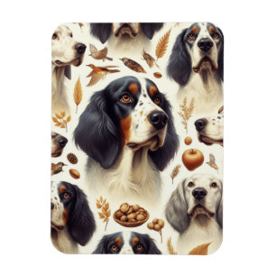 Vintage English Setter Seamless Magnet