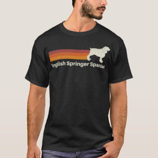 Vintage English Springer Spaniel Retro Mum Dad T-Shirt