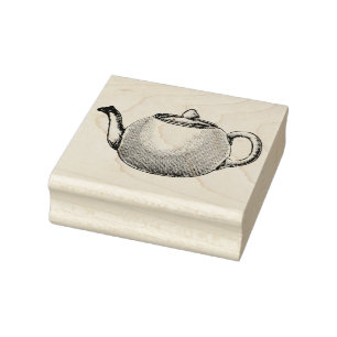 Vintage English Teapot Rubber Art Stamp