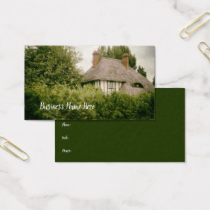 Vintage English Thatched Roof Dwelling Green House