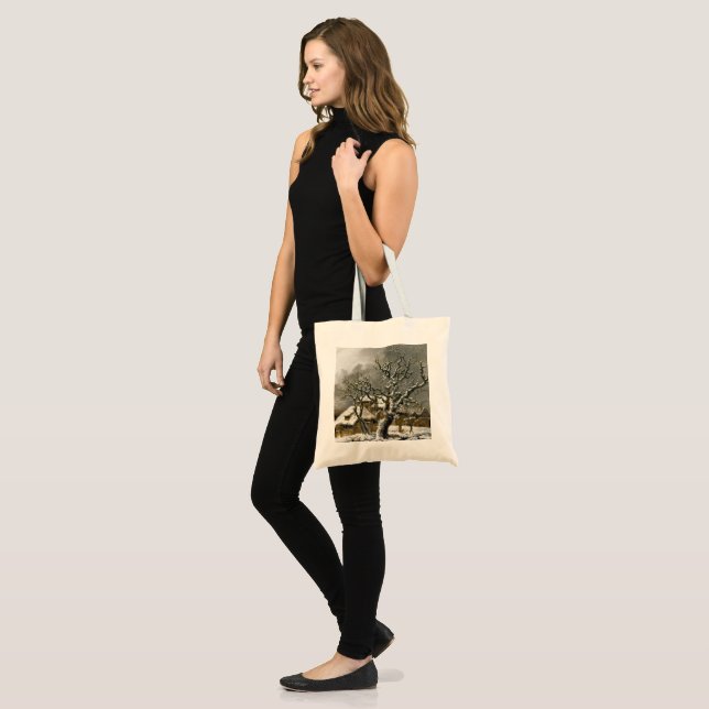 Vintage English Winter Landscape print Tote Bag (Front (Model))