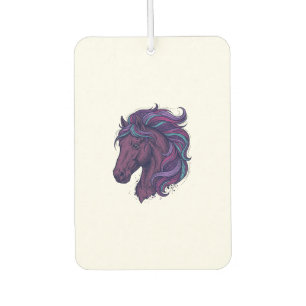 Vintage Engraved Colourful Horse Head Art Shirt_1 Car Air Freshener