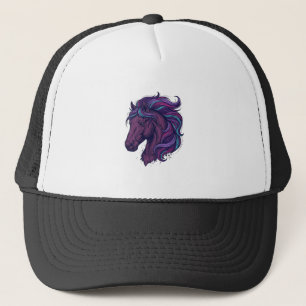 Vintage Engraved Colourful Horse Head Art Shirt_1 Trucker Hat