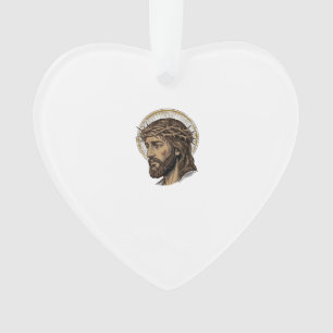 Vintage Engraved Crown of Thorns Portrait Shirt_1 Ornament