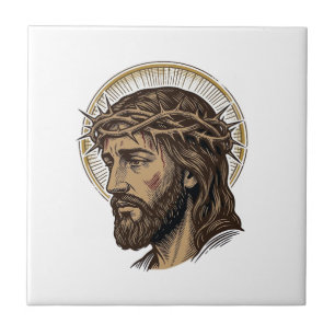 Vintage Engraved Crown of Thorns Portrait Shirt_1 Tile