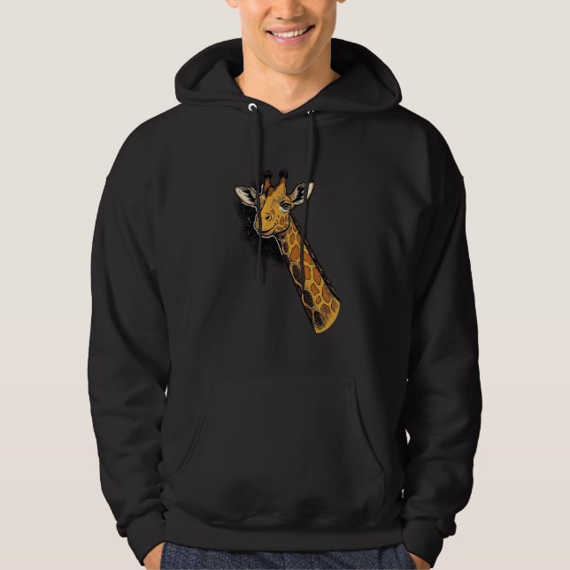 Vintage Engraved Cute Giraffe Shirt Design_1 (Front)