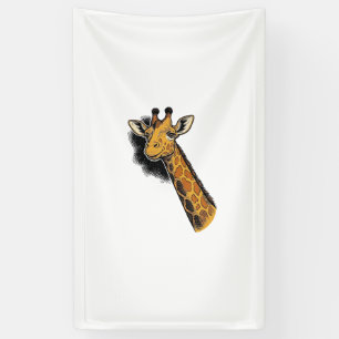 Vintage Engraved Cute Giraffe Shirt Design_1 Banner